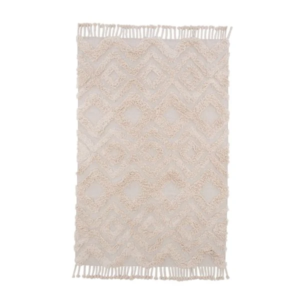 Dette produkt hedder Rio, fremstillet af Bomuld materiale med en smuk Beige farve - SE Mattor