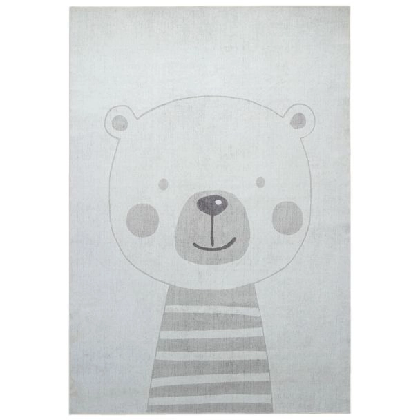 Dette produkt hedder Zappy Bear, fremstillet af Polyester materiale med en smuk Fløde farve - SE Mattor