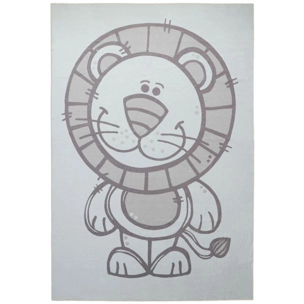 Dette produkt hedder Zappy Lion, fremstillet af Polyester materiale med en smuk Fløde farve - SE Mattor